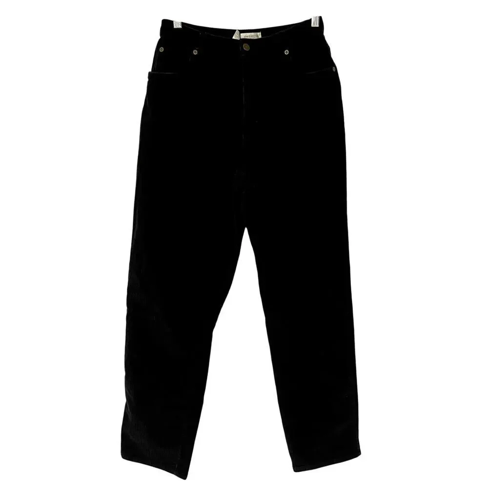 Jones New York Sport black corduroy pants cotton women's size 8 trousers - Picture 1 of 6